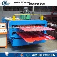 Color Steel Glalvanized Corrugated Trapezoidal Metal Roofing Sheet Machine, Double Layer Roof Roll Forming Machine